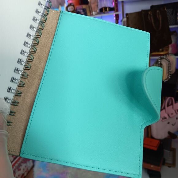NIB Tiffany & Co Blue Leather Notebook Passport Photo Cover w/Notebook Box - Picture 8 of 12